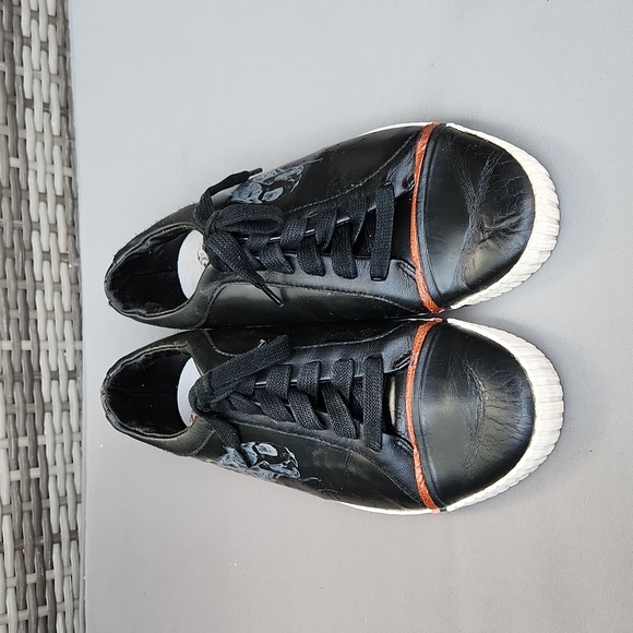 Alexander McQueen X PUMA black logo sneakers size 10 US - Picture 2 of 8